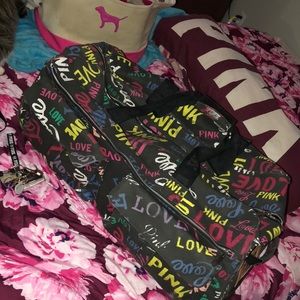 VS Pink Luggage/Rolling suitcase